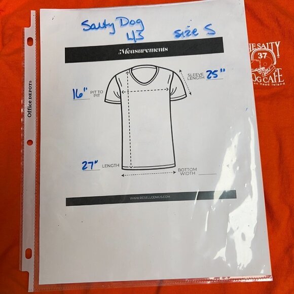 The Salty Dog Cafe Long Sleeve Orange T Shirt. Size Small - Picture 4 of 4